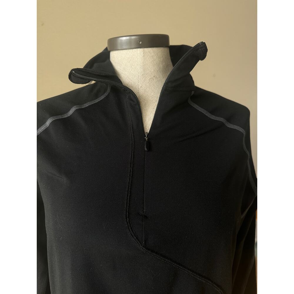 Mountain Hardwear Butter Zippity Long Sleeve Shirt Black – Athletic Outdoor Top - Picture 7 of 8